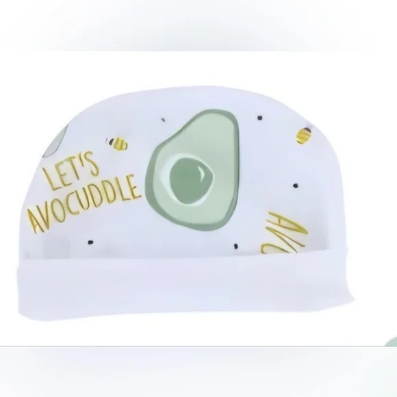 NWT baby gift set adorable cute matching sleeper hat mittens avocado avocuddle - Picture 2 of 4